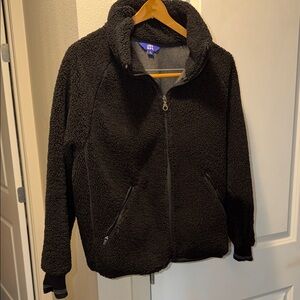 JoyLab Black Sherpa Full-Zip Jacket